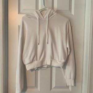 Forever 21 white crop hoodie